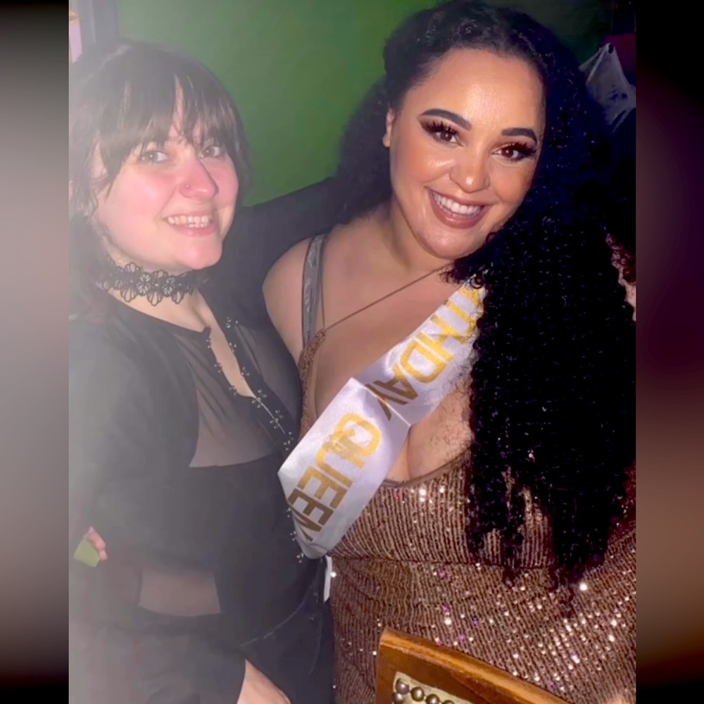 Fashion Nova Rose Gold Sequin One-Shoulder Dress